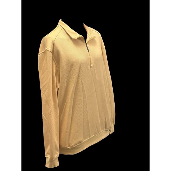 Pro Tour Pullover Golf Shirt Long Sleeve Yellow 1/4 Zip Men’s Medium - Picture 2 of 6